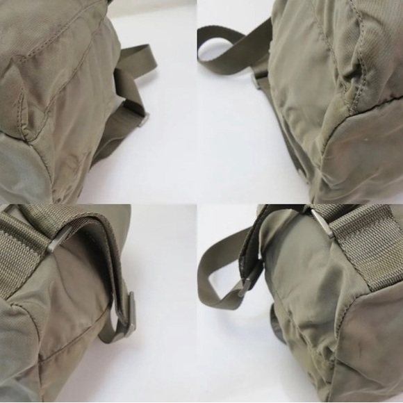Authentic PRADA Gray Nylon and Leather Backpack Bag Purse - Picture 9 of 16